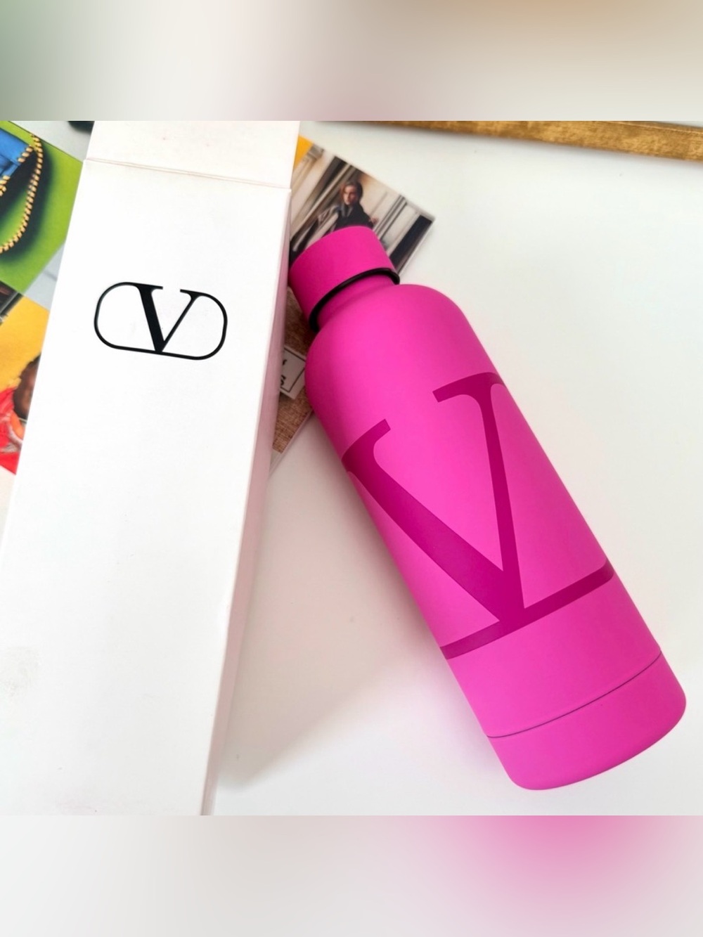 Valentino Pink Water Bottle